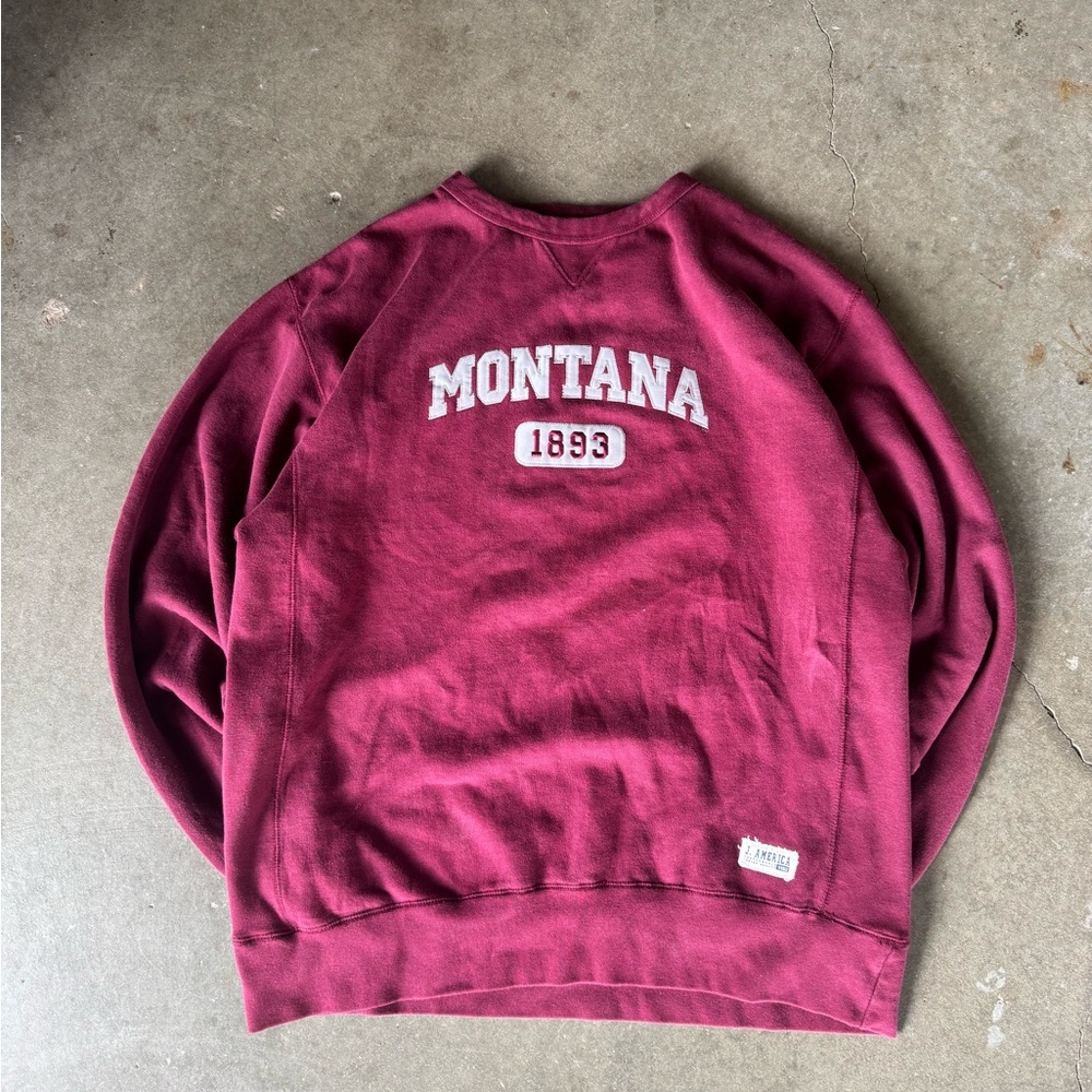 J. America Montana 1893 Burgundy Crewneck Sweater